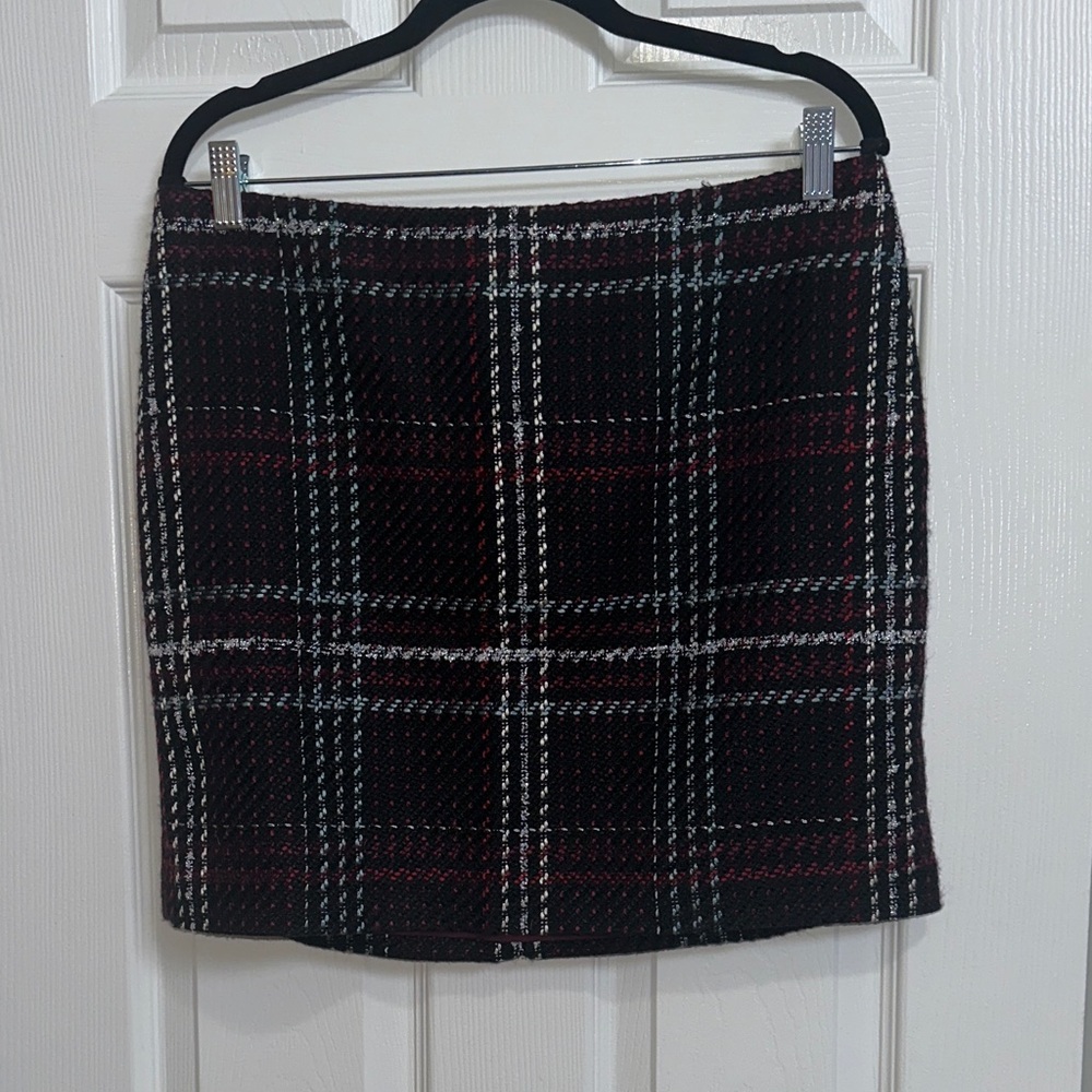 White House Black Market Plaid Mini Skirt